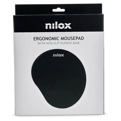Alfombrilla de Ratón NILOX NXMPE01 Ergonómica (25 × 22 cm) – Negra