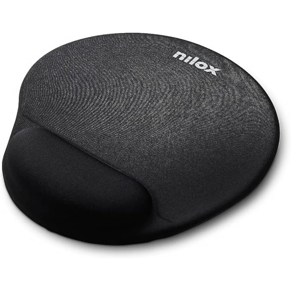 Alfombrilla de Ratón NILOX NXMPE01 Ergonómica (25 × 22 cm) – Negra
