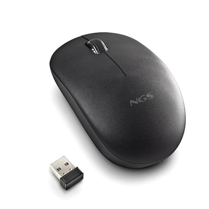 Ratón Óptico Inalámbrico 1000 DPI Negro NGS FOG PRO